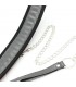 Collar con Correa de Metal e Interior Acolchado Negro