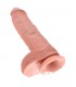 King Cock Pene con Testículos de 10  - Color Natural