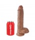 King Cock Pene con Testículos de 10 - Bronceado