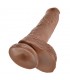 King Cock Pene con Testículos de 10 - Bronceado