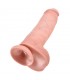 King Cock Pene con Testículos de 11 - Color Natural
