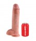 King Cock Pene con Testículos de 11 - Color Natural