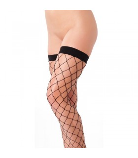 Rimba Amorable Medias liga de Rejilla Ancha Color Negro Talla Úni