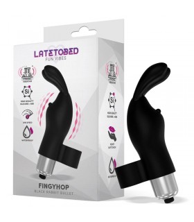 Fingyhop Bala Vibradora con Conejito Siicona Negro
