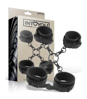 Set de Esposas para Tobillos y Muñecas Cuero Vegano