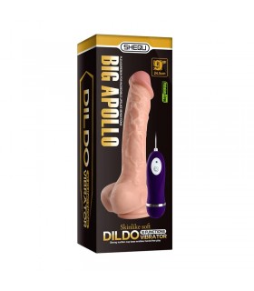 Vibrador Realista Control Remoto Apolo 24.5 cm