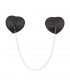 Pezoneras con Cadena de Metal Negro