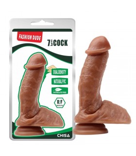 Dildo Dual Density Fashion Dude 18.5 x 4.3 cm Bronceado