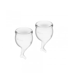 Copas Menstruales Feel Secure Transparent Pack de 2