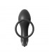 Plug Vibrador con Anillo Pene - Color Negro