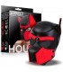 Hound Máscara de Perro Neopreno Hocico Extraíble Negro/Rojo 