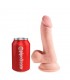 3D Dildo Triple Densidad con Testículos Plus 6.5 Natural