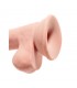 3D Dildo Triple Densidad con Testículos Plus 6.5 Natural