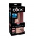 3D Dildo Triple Densidad con Testículos Plus 6.5 Natural