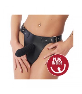 Arnés Ajustable con Dildo interior y exterior.