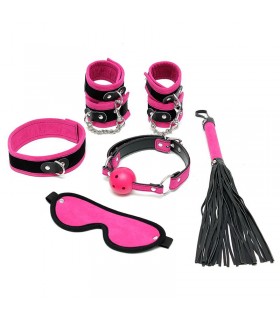 Rimba Bondage Play Set de Bondage 6 Piezas Color Rosa