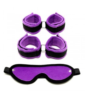 Rimba Bondage Play Set de Esposas para Tobillo y Muñecas Col