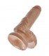 King Cock Pene con Testículos de 7 - Bronceado