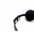 Mordaza de Bola Lisa de Silicona 4 cm Ajustable Negro