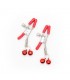 Pinzas para Pezones con Cascabeles Metal Rojo