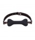 Mordaza Forma de Hueso Silicona 12 cm Negro
