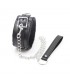 Collar con Correa de Metal Negro