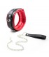 Collar con Correa de Metal e Interior Acolchado Negro/Rojo