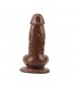 Dildo Jumbo Jack 6 con Vibración marrón