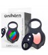 Darkblack Anillo Vibrador con Led Control Remoto USB Silicon