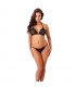 Rimba Amorable Bikini Abierto más Tanga Color Negro Talla Ún