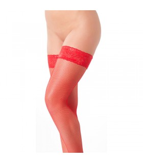 Rimba Amorable Medias de Rejilla Color Rojo Talla Única