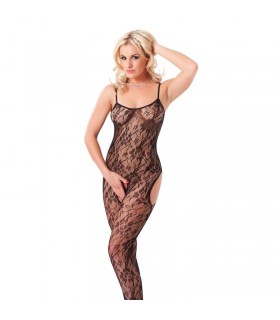 Rimba Amorable Catsuit Abierto con Motivos Florales Color Ne