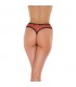 Rimba Amorable Tanga Abierto Color Rojo y Negro Talla Única