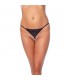 Rimba Amorable Tanga con Perlas Color Negro Talla Única