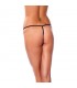 Rimba Amorable Tanga con Perlas Color Negro Talla Única