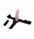 Baile Arnés con Dildo Vibrador Natural 15 cm