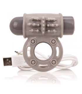 Charged Anillo Vibrador Owow - Gris