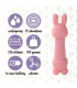 Mister Bunny Vibrador con 2 Accesorios de Silicona Rosa