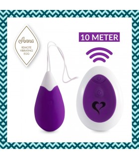 Anna Huevo Vibrador con Control Remoto Deep Purple