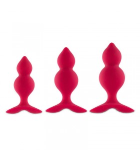Bibi Twin Set de 3 Plugs Anales Rosa