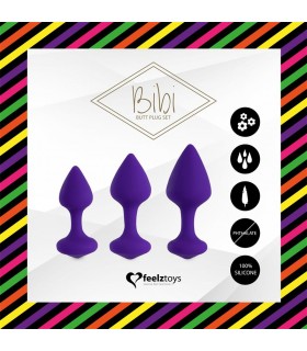 Bibi Set de 3 Plugs Anales Púrpura