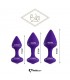 Bibi Set de 3 Plugs Anales Púrpura