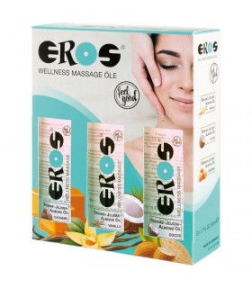 Wellness Massage Set 3 x 50 ml Aceites, Vainilla, Caramelo y