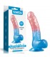 Dildo Dazzle Studs 8 Rosa y Azul