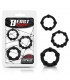 Set 3 Anillo para el Pene Beaded Flexibles Negro