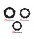 Set 3 Anillo para el Pene Beaded Flexibles Negro
