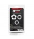 Set 3 Anillo para el Pene Beaded Flexibles Negro