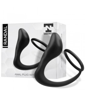 Randal Plug Anal con Anillo para el Pene Silicona Negro