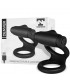 Denver Anillo Doble con Bala Vibradora USB Silicona Negro