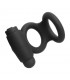 Denver Anillo Doble con Bala Vibradora USB Silicona Negro